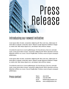 Press release example 3