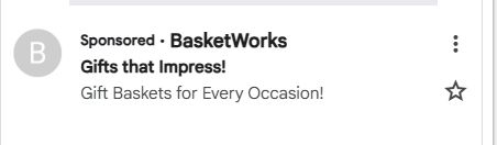 Google search ad
